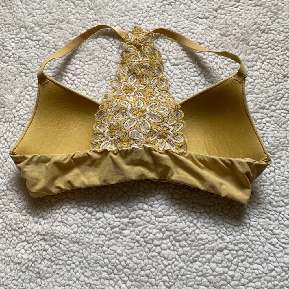 Yellow racer back bra